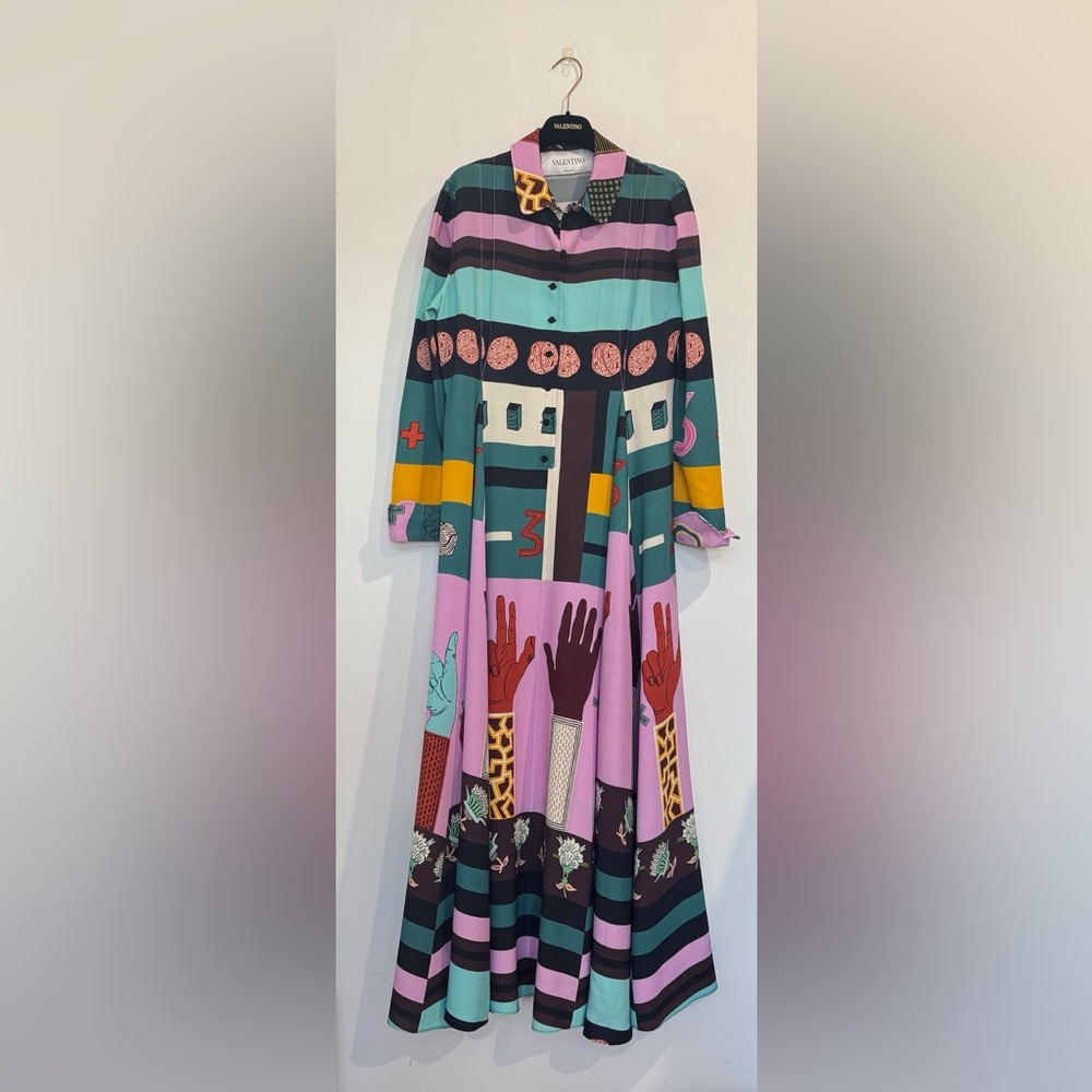 Valentino Garavani Counting Six Print Maxi Dress size 6 - Picture 10 of 15